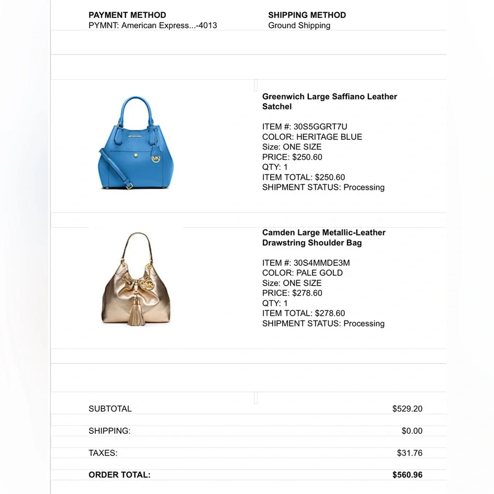 ❌SOLD❌ Stunning Gold Michaelkors Bag!! Original from the USA! Barely used!! - Picture 2 of 11